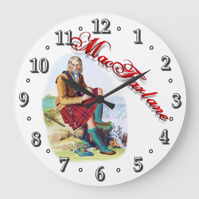 Relógio Grande Clan MacFarlane Scottish Dream Clock (Frente)