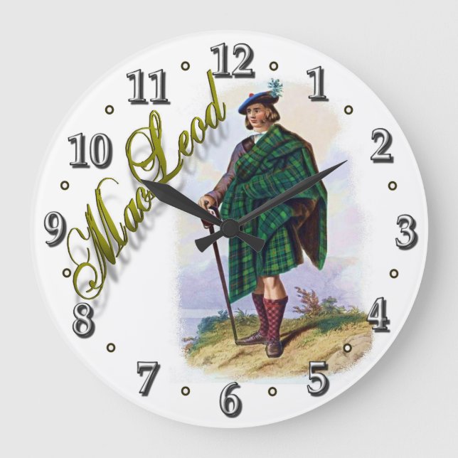 Relógio Grande Clan MacLeod Scottish Dream Clock (Frente)
