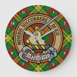 Relógio Grande Clan MacMillan Crest sobre Tartan