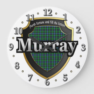 Relógio Grande Clan Murray Tartan Scottish Dream Clock