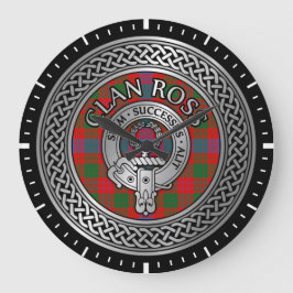 Relógio Grande Clan Ross Crest & Tartan Knot