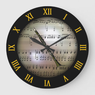 Relógio Grande Clarinet ~ Fundo "O Planeta Musical" * ~