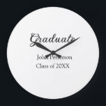 Relógio Grande Classe de formando de 20XX m de graduação mínima s<br><div class="desc">design</div>