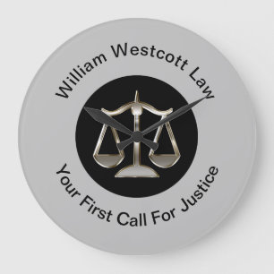 Relógio Grande Classy Attorney Office Wall Clock Template