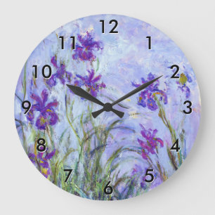 Relógio Grande Claude Monet - Íris Lilases / Iris Mauves