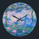 Relógio Grande Claude Monet - Lírios Água 1919<br><div class="desc">Claude Monet - Lírios Água 1919. Uma pintura artística famosa.</div>