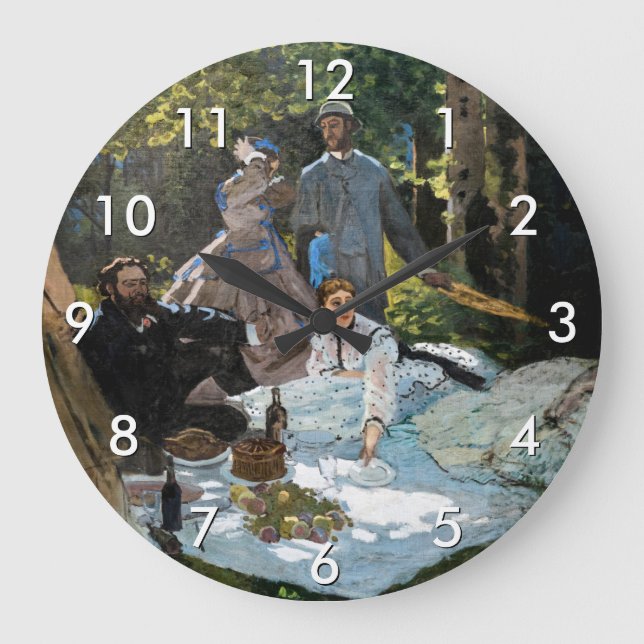 Relógio Grande Claude Monet - Luncheon sobre a grama, Painel da D (Frente)
