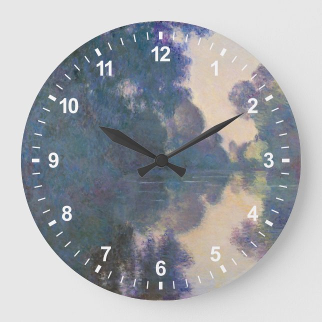 Relógio Grande Claude Monet | Morning on the Seine near Giverny (Frente)