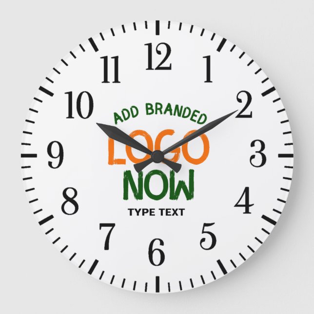 RELÓGIO GRANDE CLIENTE SIMPLES E CONTEMPORÁRIO CLEAN BRANCO FASHI (Frente)