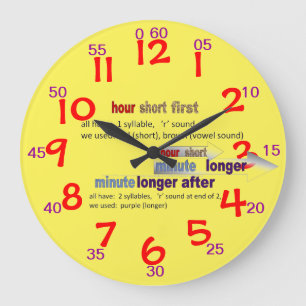 Relógio Grande CLOCK 1609084 para aprender a dizer horas