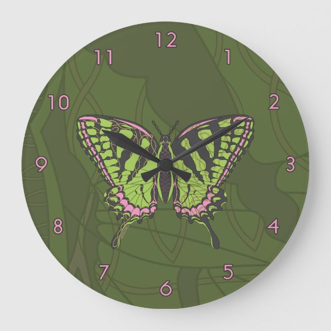 Relógio Grande Clock Célula Swallowtail (Frente)