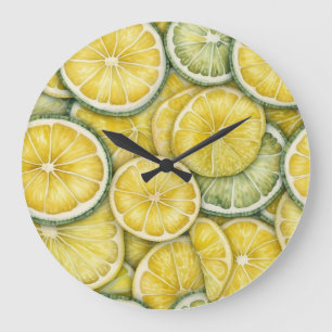 Relógio Grande Clock de Limão de Fruta Citrus
