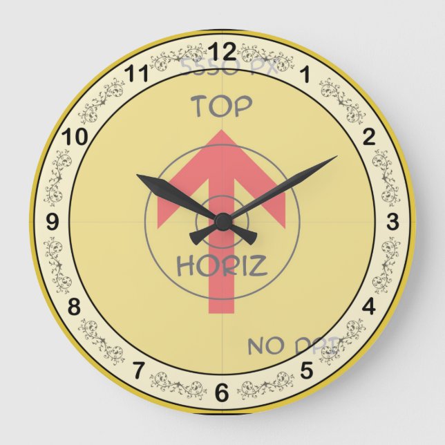 Relógio Grande clock de parede lg - Horiz - modelo (Frente)