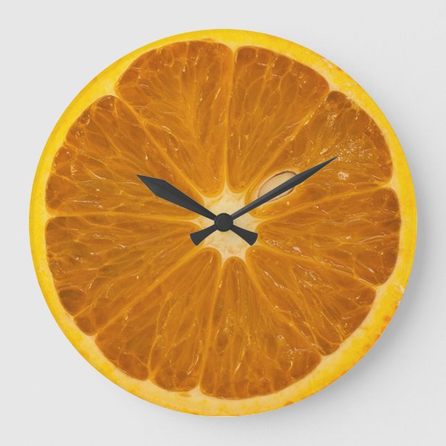 RELÓGIO GRANDE CLOCK DE REDES DE LINHA DE LARANJA DELICIOSO (Frente)