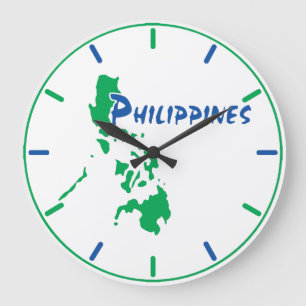 Relógio Grande Clock do mapa das Filipinas