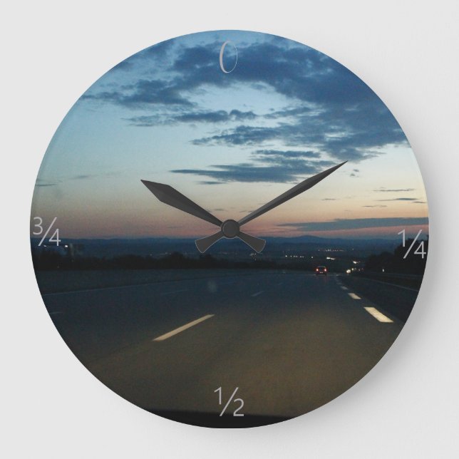 Relógio Grande Clock Drive Sunset  (Frente)