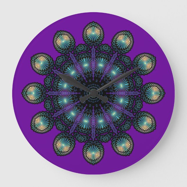 Relógio Grande Clock Faces - Apophysis Fractal (Frente)