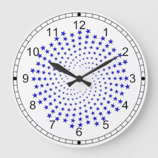 Relógio Grande Clock - Galaxy of Blue Stars