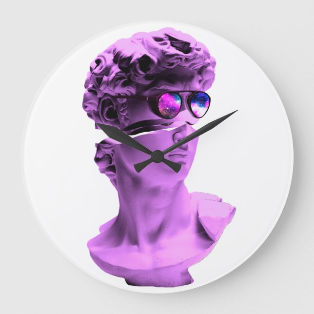Relógio Grande Clock Michelangelo's David - By RLE Art Solutions (Frente)