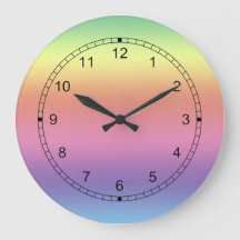 Clock - Rainbow colors