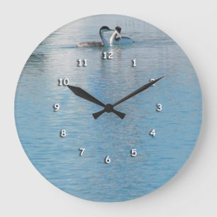 Relógio Grande Clock - Shore Birds in Harbor