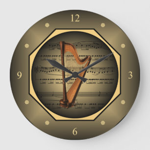 Relógio Grande Clock-tagon ~ Harp ~ Sheet Music ~
