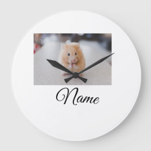 Relógio Grande Cobertor personalizado com foto de animal colorido