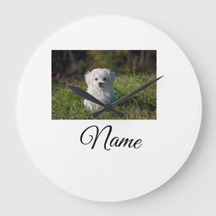 Relógio Grande Cobertor personalizado com foto de animal colorido