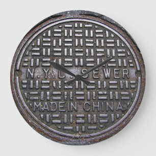 Relógio Grande Cobrir autêntico do esgoto da Nova Iorque NYC
