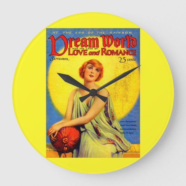 Relógio Grande cobrir da revista 1920 Dream World (Frente)