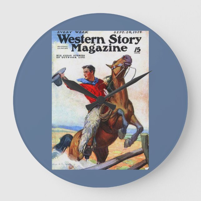 Relógio Grande cobrir da revista Western Story 1924 (Frente)