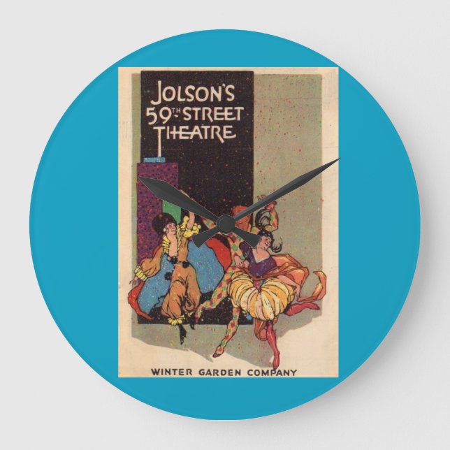 Relógio Grande cobrir do playbill do Al Jolson de 1923 (Frente)