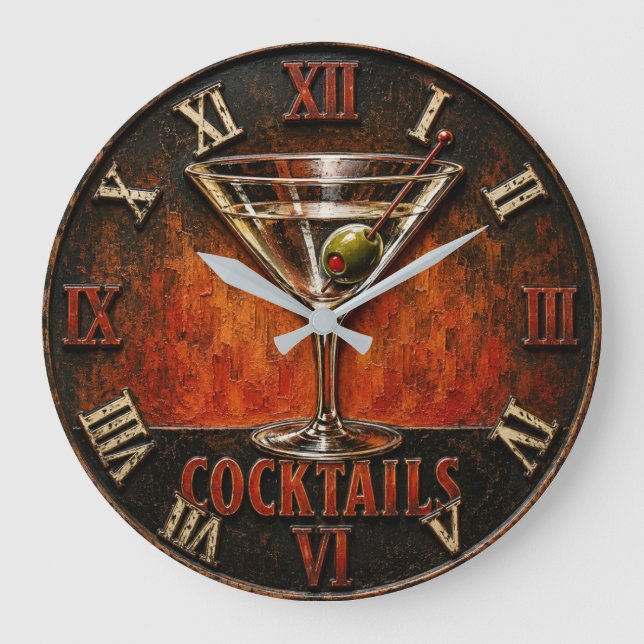 Relógio Grande  Cocktail Bar Decor (Frente)