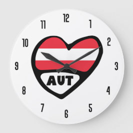 Relógio Grande Código do País Áustria Sinalizador AUT