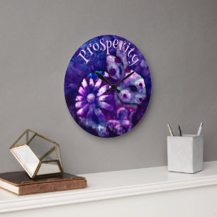 Relógio Grande Coelho Coelho Floral Caprichoso Personalizado