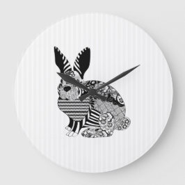 Relógio Grande Coelho floral