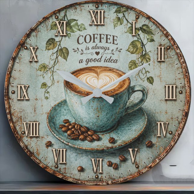 Relógio Grande Coffee Is Always a Good Idea (Criador carregado)