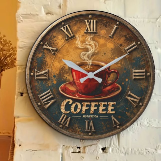 Relógio Grande Coffee Motivation (Criador carregado)