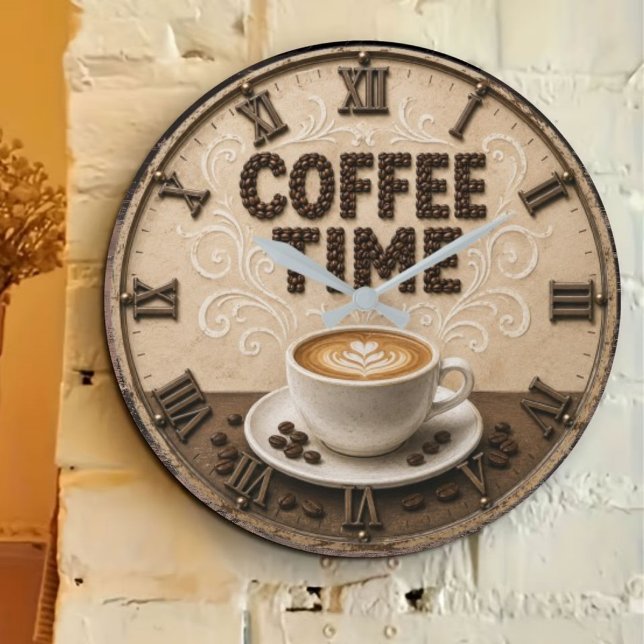 Relógio Grande Coffee Time  (Criador carregado)
