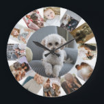 Relógio Grande Colagem de Fotos 13 Personalizada<br><div class="desc">Colagem de fotos 13 relógio personalizado de Modelo na parede ... simplesmente adicione suas próprias fotografias a este relógio de excelente na parede ... fácil de personalizar ... relógio personalizável de modelo de foto do Ricaso - ideias-presentes perfeitas</div>