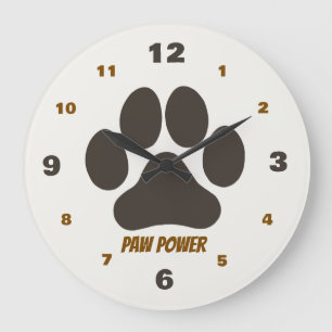 Relógio Grande Coleção Cozy Paws Bege