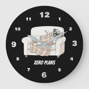 Relógio Grande Coleção Cozy Paws Preta
