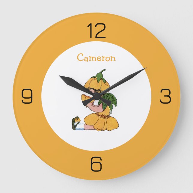 Relógio Grande Coleção de Flower Whimsic Child (Frente)