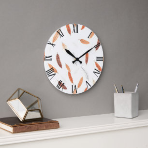 Relógio Grande Coleção de Luxos de Penas Populares Boho