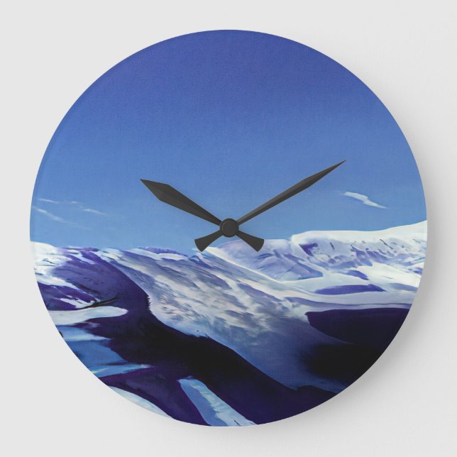 Relógio Grande Colinas de neve, panorama de inverno (Frente)