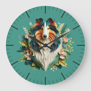 Relógio Grande Collie Clock