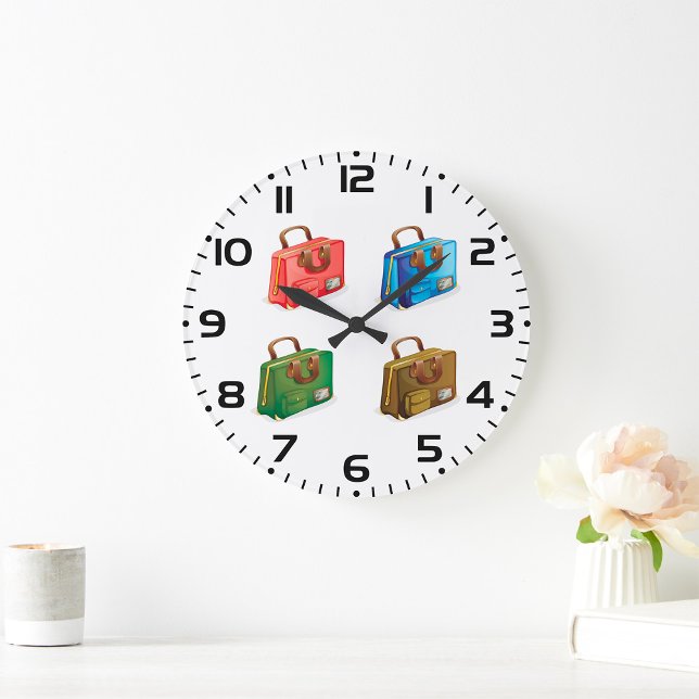 Relógio Grande Colorful Travel Briefcase Collection (Criador carregado)