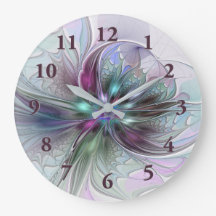 Colorida Fantasy Abstrato Moderna Flor Fractal