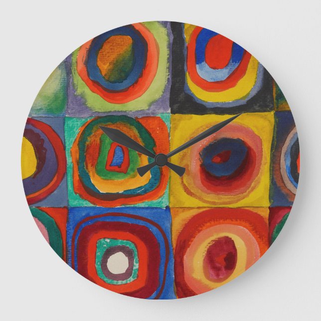 Relógio Grande Colour Study, 1913, por Wassily Kandinsky (Frente)