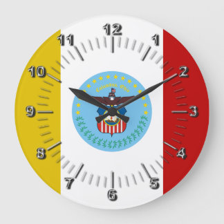 Relógio Grande Columbus (Ohio) flag Large Clock